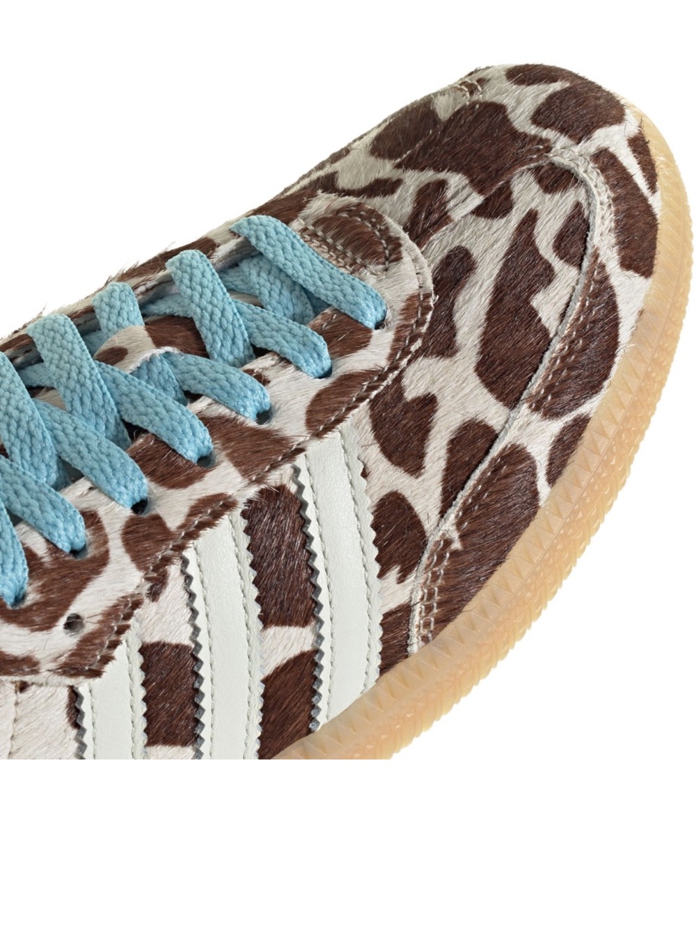 New NIB Women’s adidas Sama OG Brown Cow Giraffe Print Sneakers Sz 10 - Picture 7 of 11